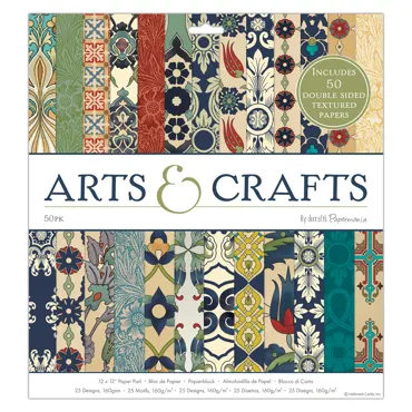 Papermania Arts & Crafts 12x12 Inch Paper Pad