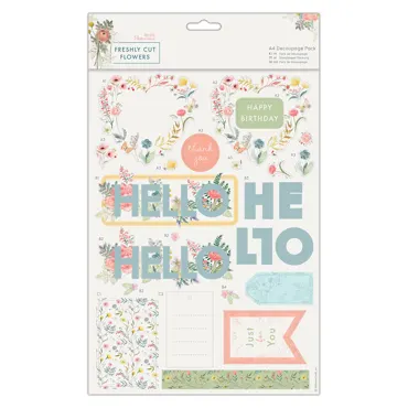 A4 3D-Stanzbogenpackung - Freshly Cut Flowers - Hello