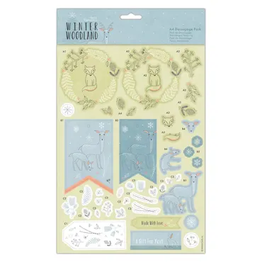 A4 Decoupage Pack - Winter Woodland