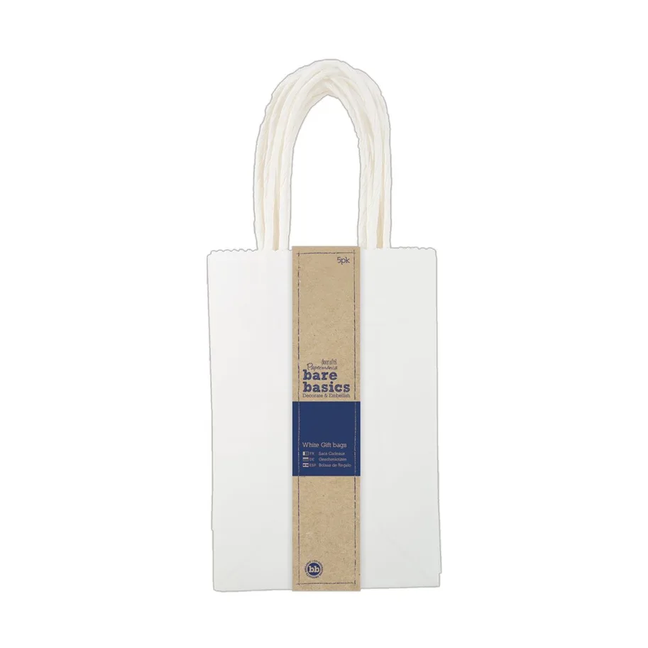 Kraft Geschenktüten Klein (5Stk) weiss