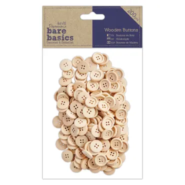 BARE BASICS - WOODEN BUTTONS (200PCS)