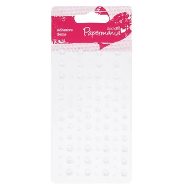 Papermania Adhesive Pearls (104pcs) - White