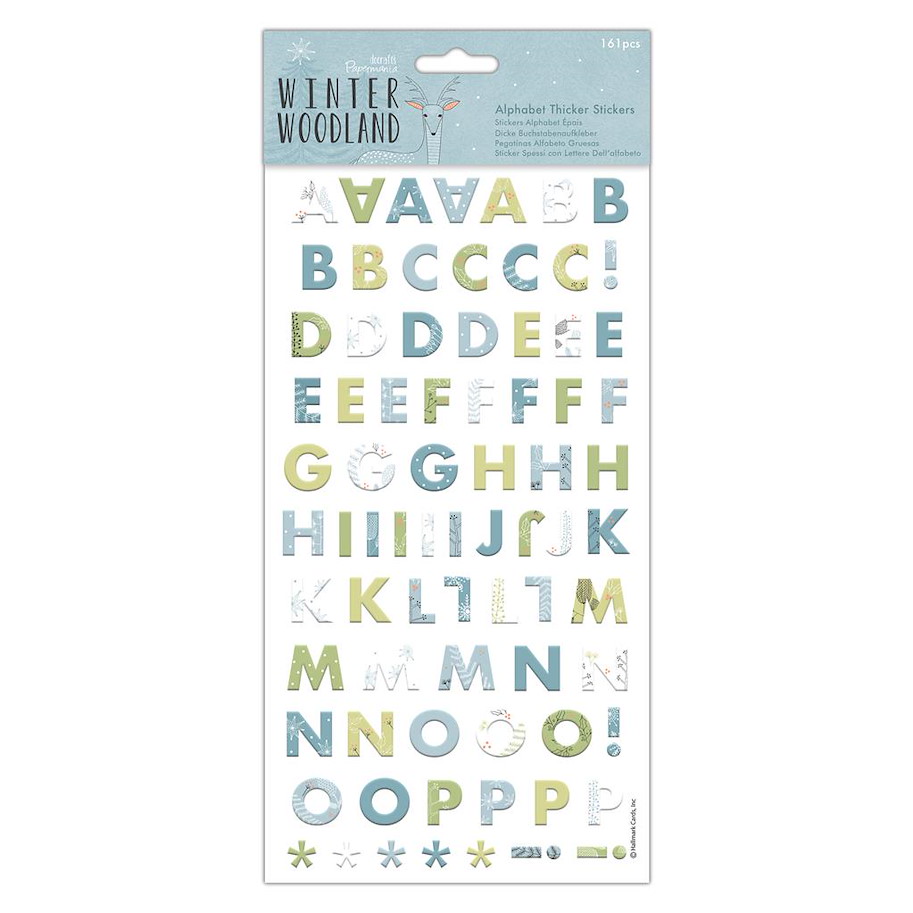 Alphabet Thicker Stickers (161pcs) - Winter Woodland