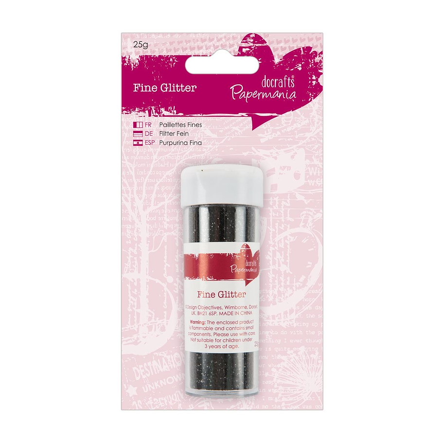 Flitter-Glitter - Röhrchen - Schwarz