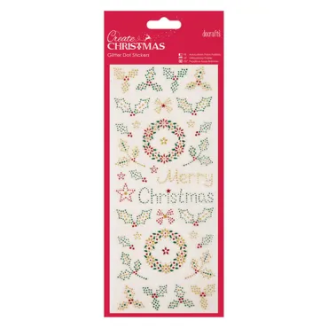 Sticker Glitzerpunkte - Stechpalme