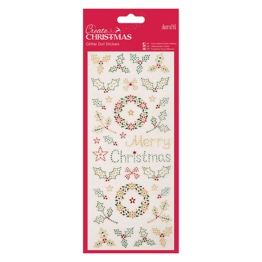 Sticker Glitzerpunkte - Stechpalme