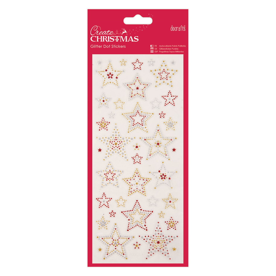 Sticker Glitzerpunkte - Sterne - Create Christmas