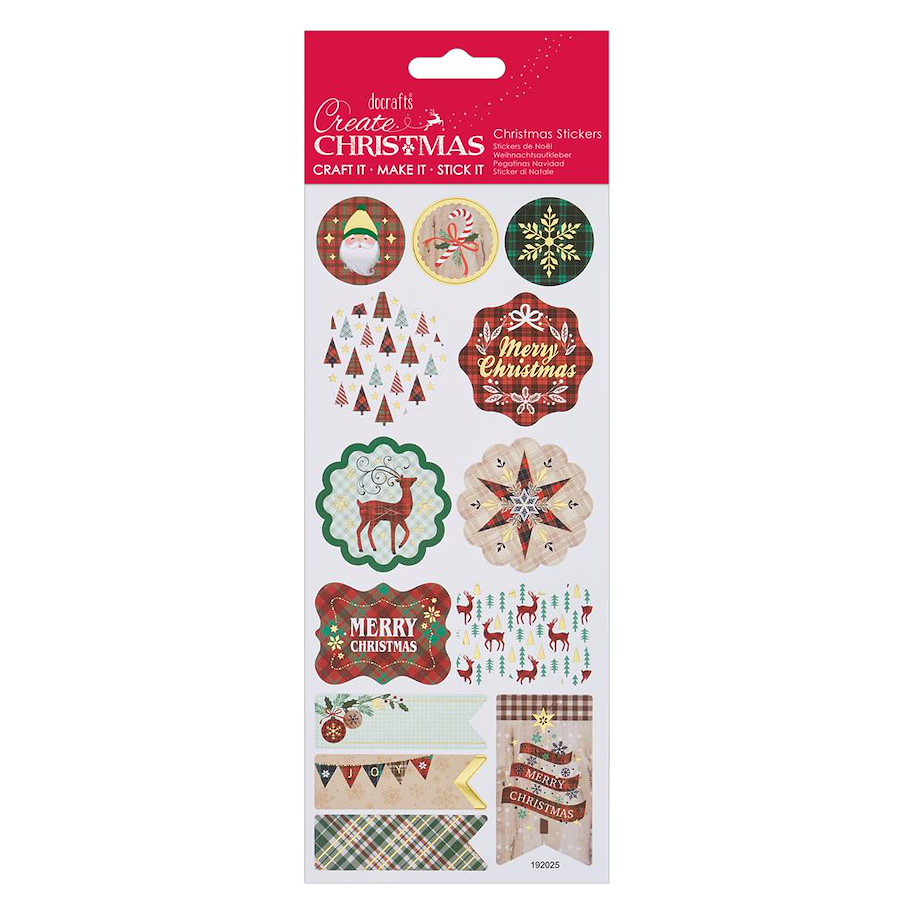 FOIL STICKERS - TARTAN CHRISTMAS