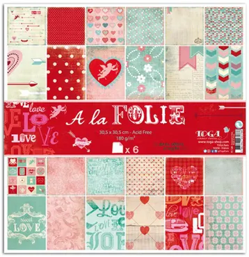 Scrapbooking Papier " A La Folie "