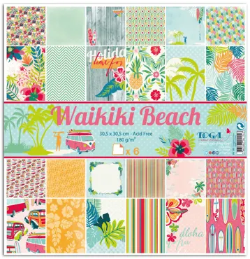 Scrapbooking Papier " Waikiki Beach "