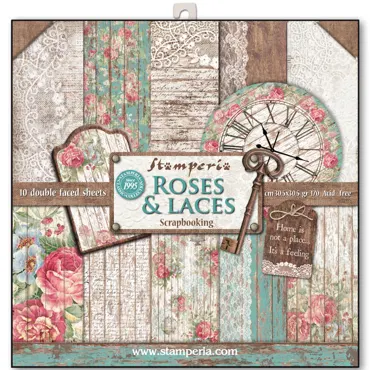 Scrapbooking Papier Collektion-Pack Roses & Laces