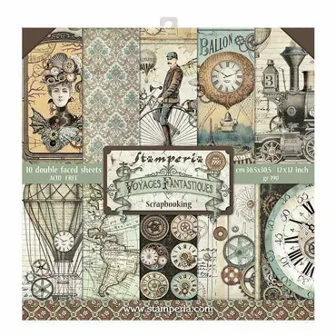 Scrapbooking Papier Collektion-Pack Voyages Fantastiques