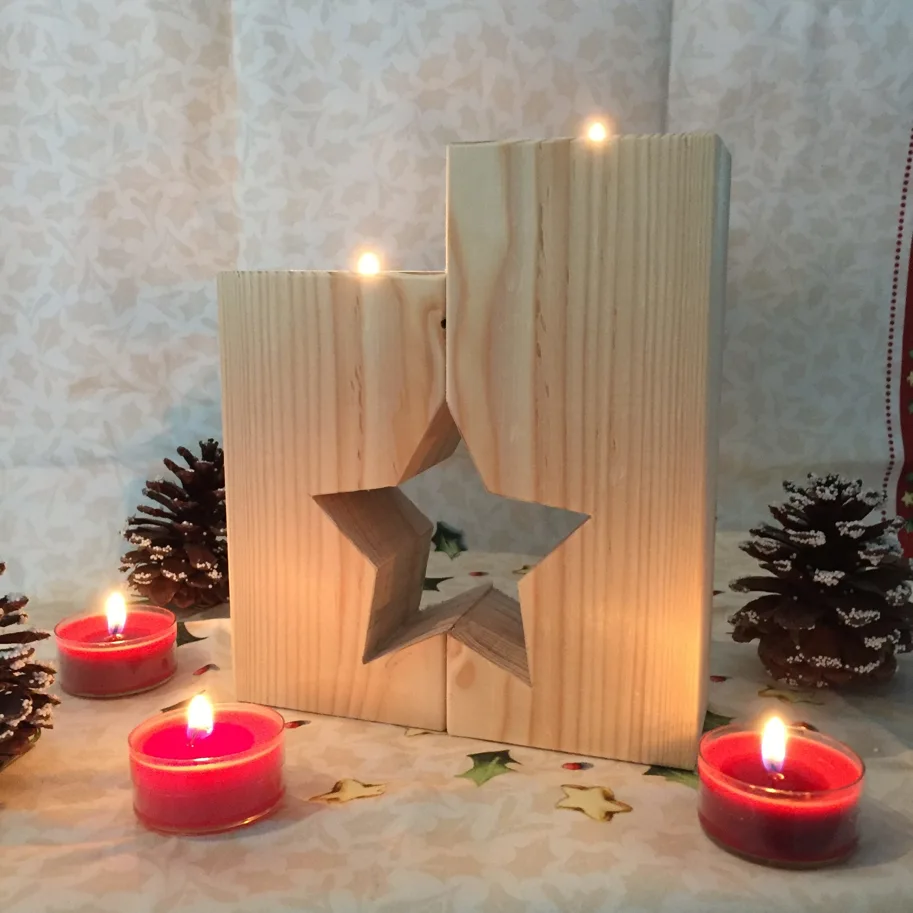 Holz Kerzenhalter