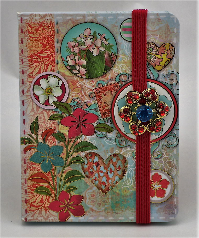 Broschen Pocket Journal " Flowers and Hearts "