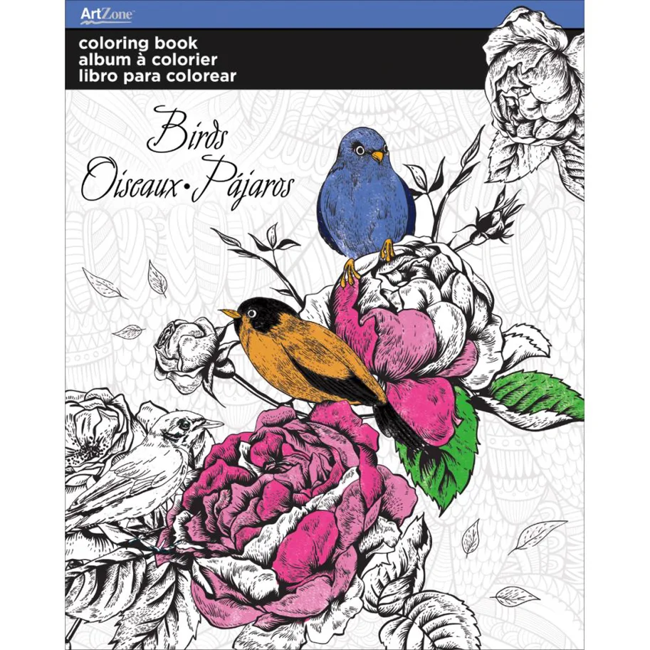 Ausmal - Buch " Birds "