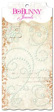 Klebe - Perlen Frosting Jewels weiss ( Schnörkel )