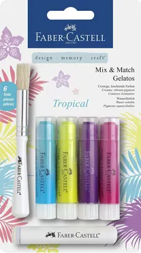Aquarellkreiden Gelatos Tropical 6tlg. Set