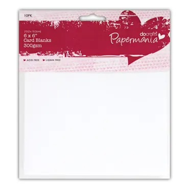 Papermania Cards & Envelopes 6x6 Inch White (10pk)