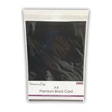 A4 Premium Black Card 240gsm 10 pk