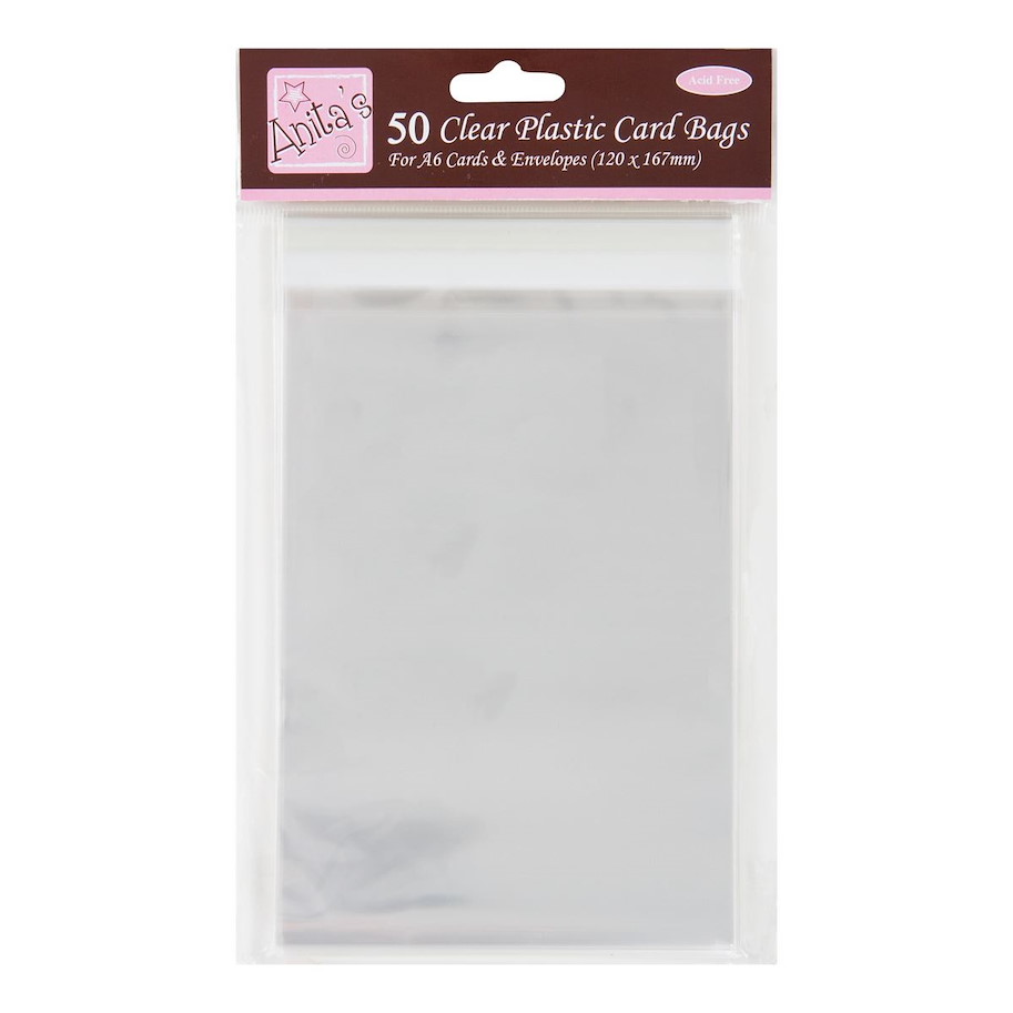 Anita's A6 Clear Plastic Card Bags (50pk) 12 cm x 16,7cm