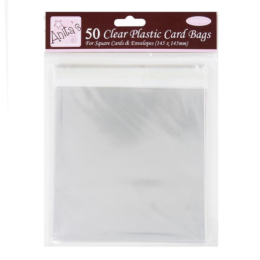 Anita's Square Clear Plastic Card Bags (50pk) 14,5 cm x 14,5cm