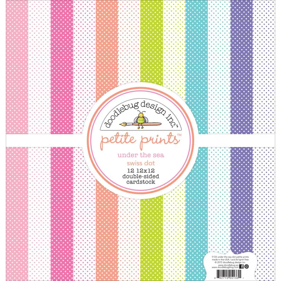 Scrapbooking - Paper " Under The Sea " swiss dot