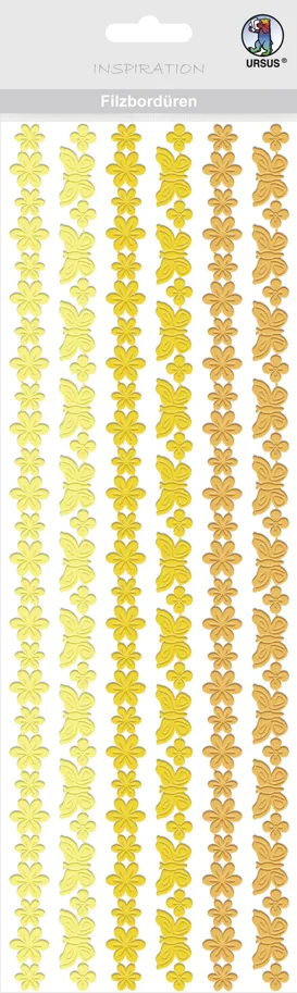 Filz Bordüre " Blüten & Schmetterling "