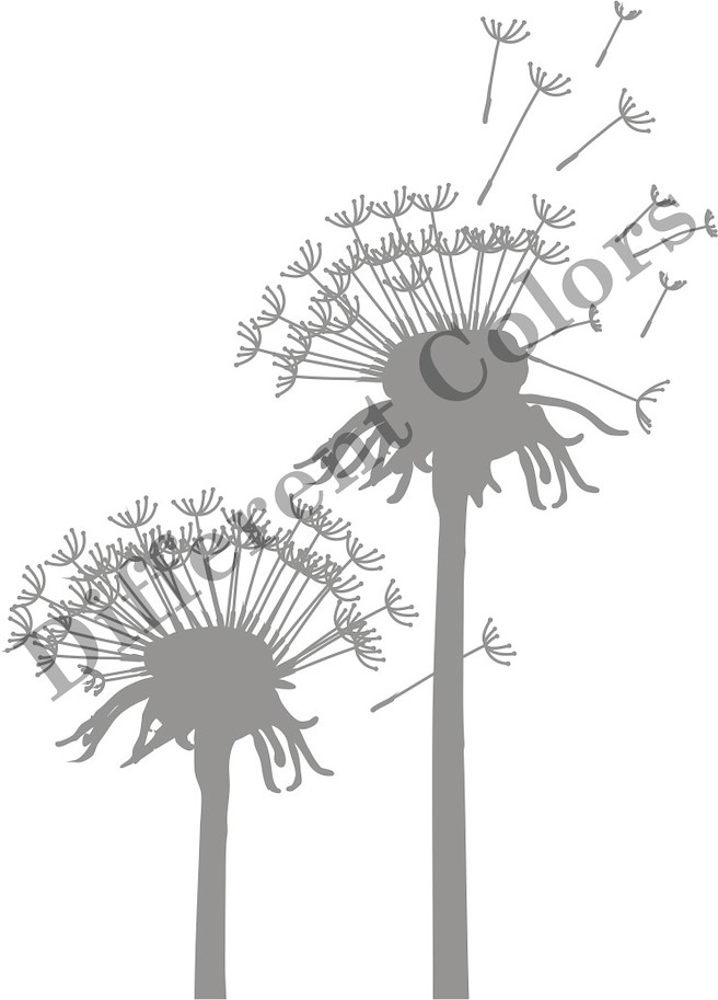 Motivstempel " Two Flowers Wish " 2 Pustelblumen