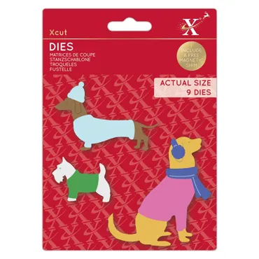 Stanzschablone-Winter Dogs