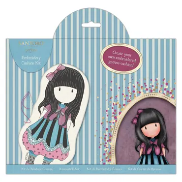 Santoro's Gorjuss-Embroidery Doll-Cushion Kit-The Frock