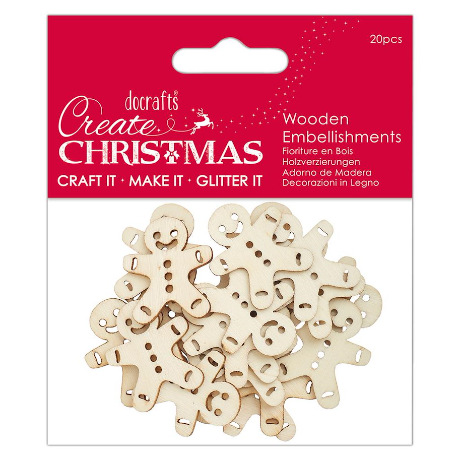 CREATE CHRISTMAS-WOODEN EMBELLISHMENT-GINGERBREAD MAN