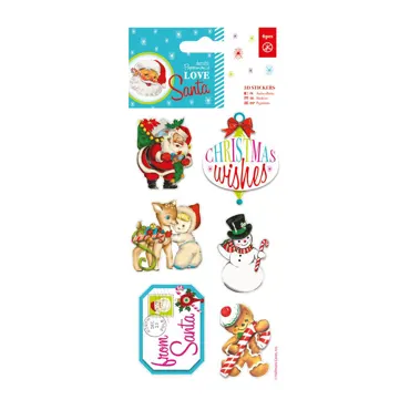 Love Santa-3D Stickers