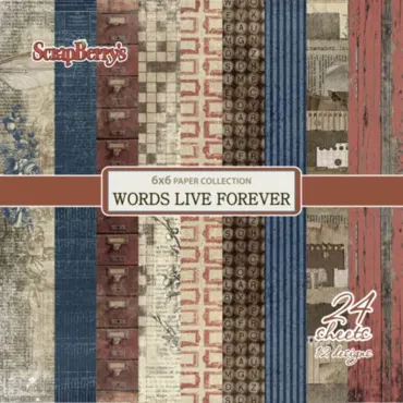 Paper Collection Set-Words Live Forever 6"x6"