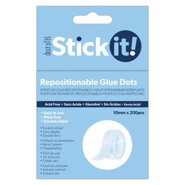REPOSITIONABLE GLUE DOTS (200PCS) - 10MM