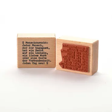 Motivstempel - Schreibmaschinenlyrik: Menschenrecht