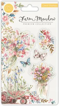 Craft Consortium Farm Meadow-Florals Clear Stamps