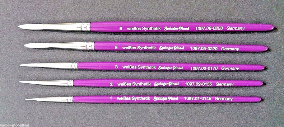 Schulmalpinsel Weisse Synthetik