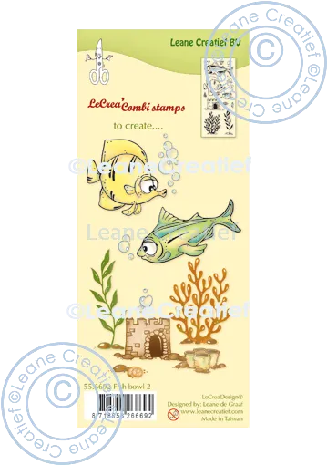 LeCreaDesign® Kombi Silikon Stempel Fische 2