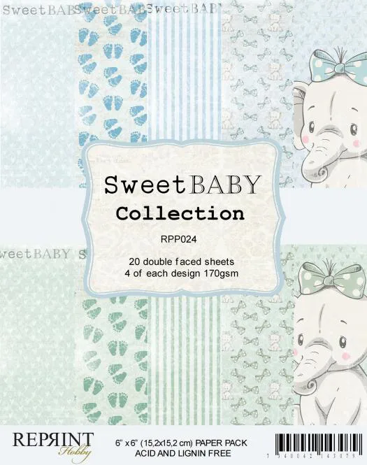 Reprint Paper Pack Sweet Baby Blue 6x6 