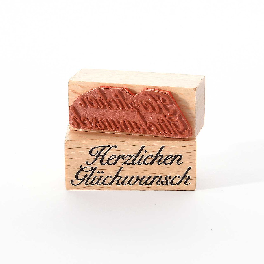 Motivstempel Titel: Herzlichen Glückwunsch