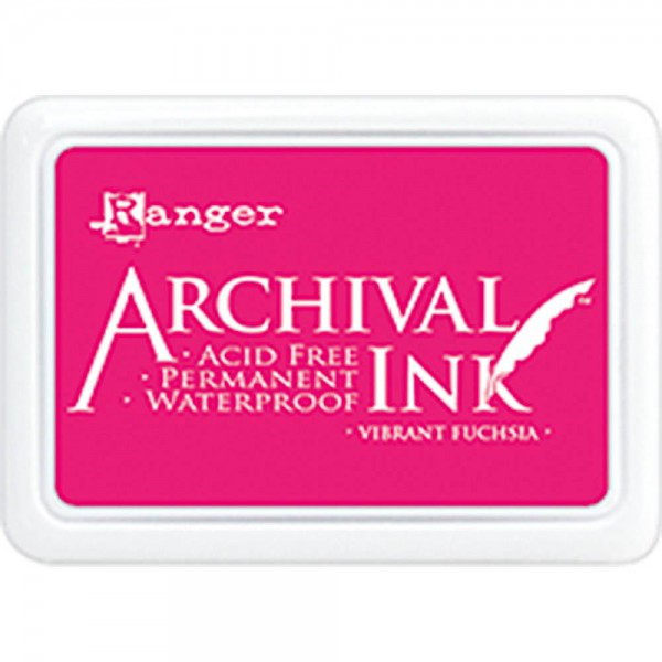 Ranger Archival Ink pad - Vibrant Fuchsia · Pink
