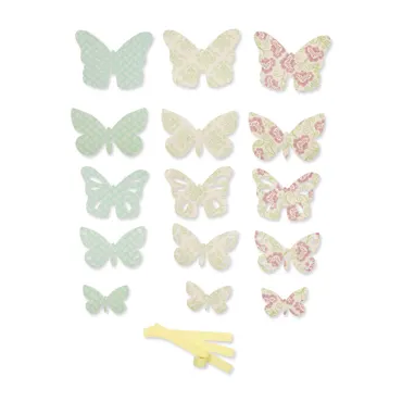 Set Papierschmetterlinge, light blue