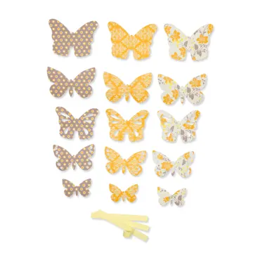 Set Papierschmetterlinge, yellow