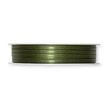 Doppelsatin-Band, moss green, 3 mm x 50 m