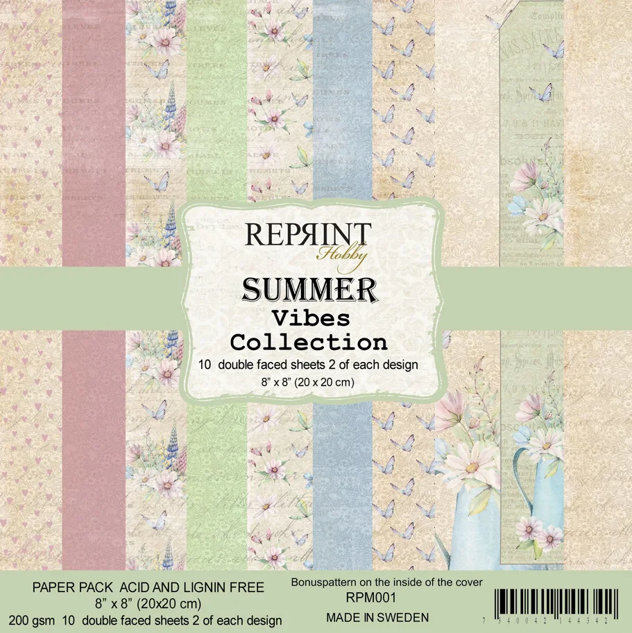 Reprint Summer Vibes Paper Pack  8x8"