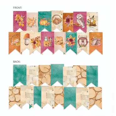 Banner/ die cut paper-The Four Seasons-Autumn