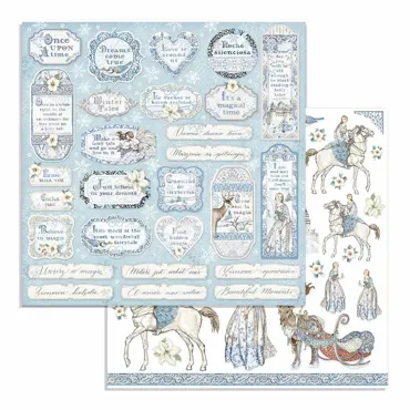 Stamperia Paper-Winter Tales Tags & Frames 12x12