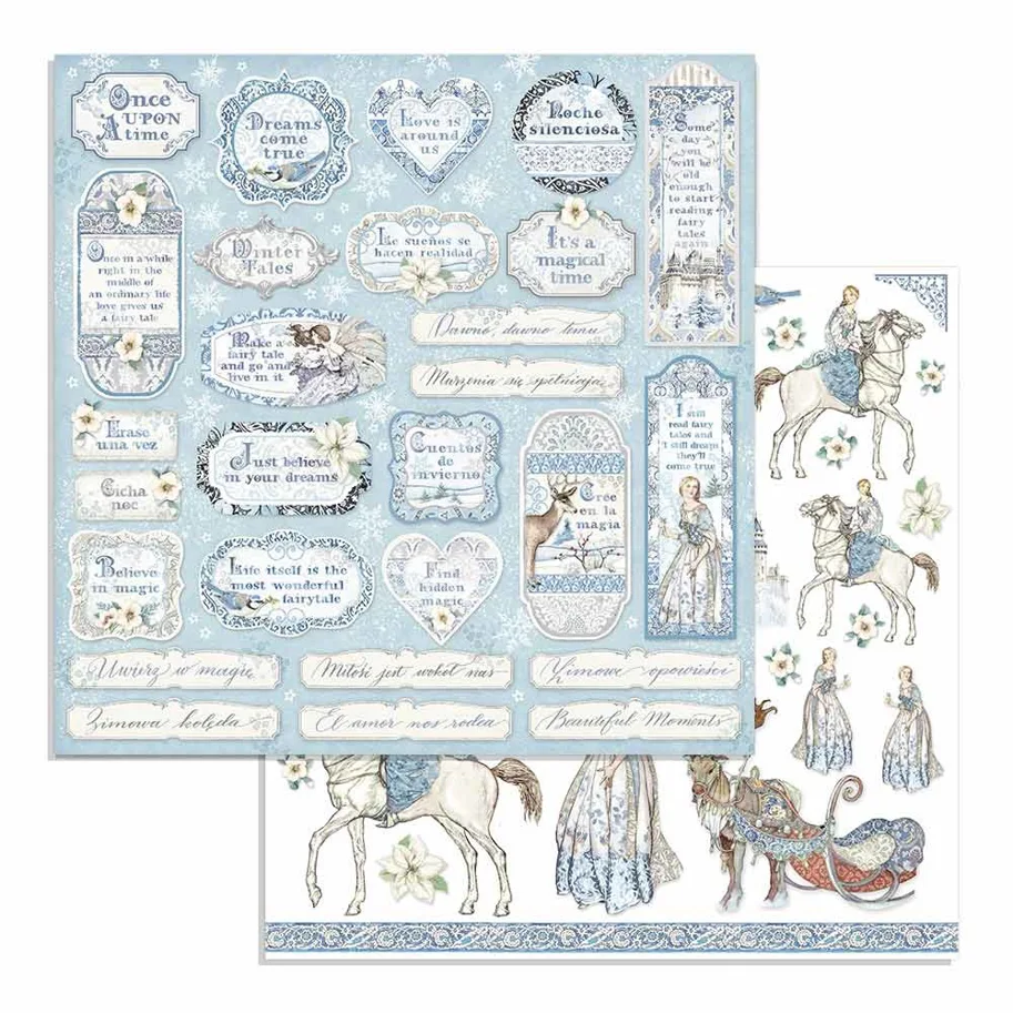 Stamperia Paper-Winter Tales Tags & Frames 12x12