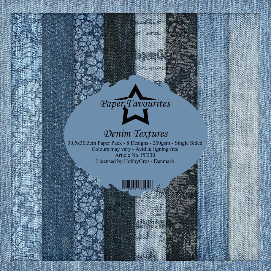 Paper Favourites Paper Pack Denim Textures 12x12 