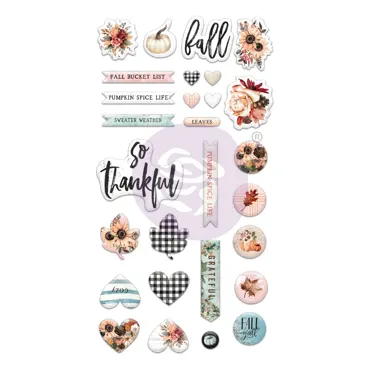 Prima Marketing Puffy Stickers Pumpkin & Spice